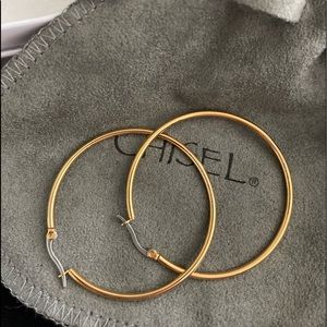 Chisel stainless GP hoop earrings...